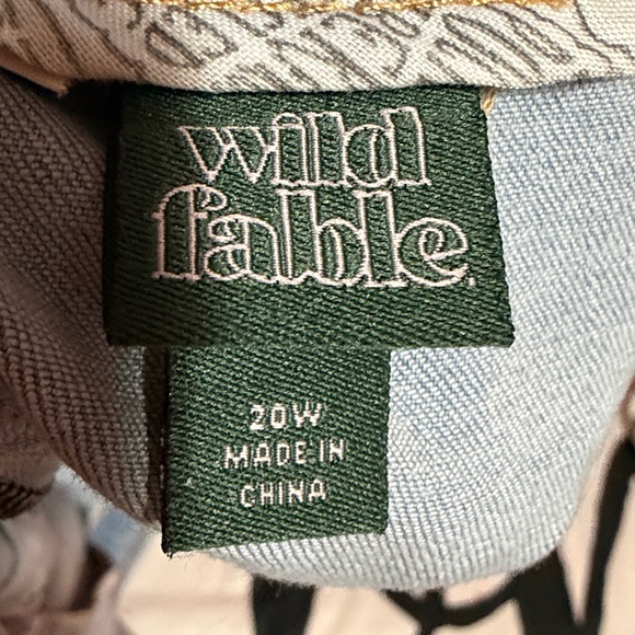 Wild Fable Sz 20w Light Denim Mini Skirt With Side Slit. NWT - Picture 5 of 8